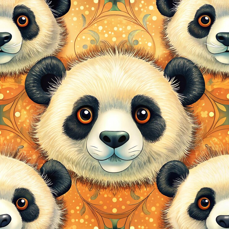 PSD pandas con un patrón sin costuras