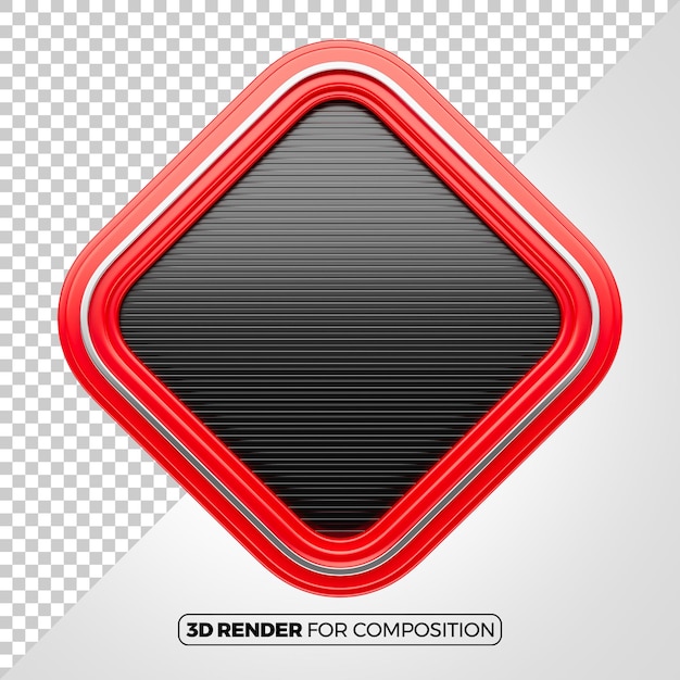 Panel 3D para la composición roja y negra