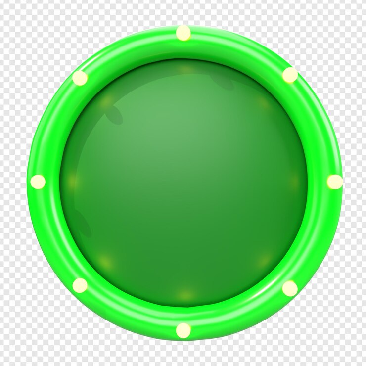 PSD panel de banner verde con lámparas