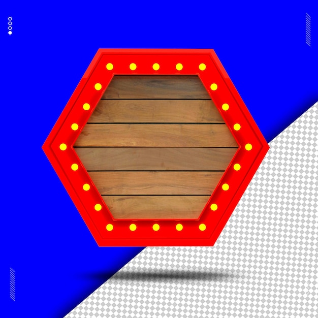 Panel de madera de círculo de renderizado 3D