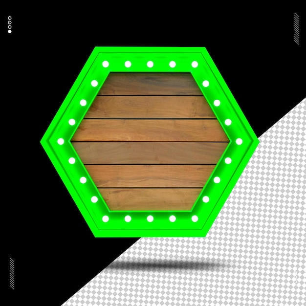 Panel de madera de círculo de renderizado 3D