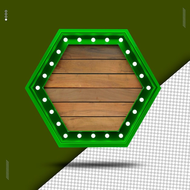 Panel de madera de círculo de renderizado 3D