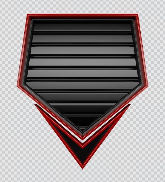 Panel negro y rojo para la composición de PSD de texto