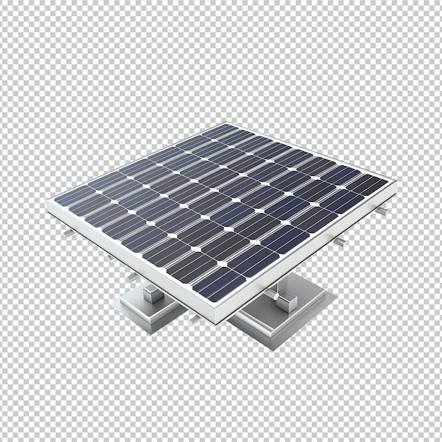 PSD panel solar aislado sobre un fondo blanco
