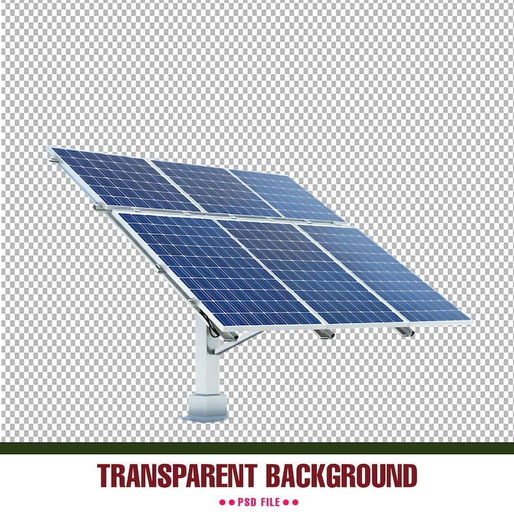 PSD panel solar en el fondo transparente psd