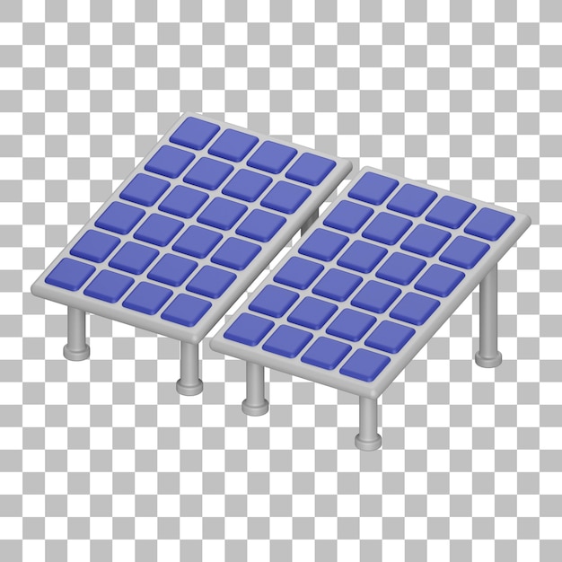 PSD paneles solares ilustración 3d