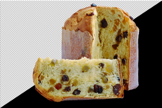 Panettone con frutas Pastel navideño italiano