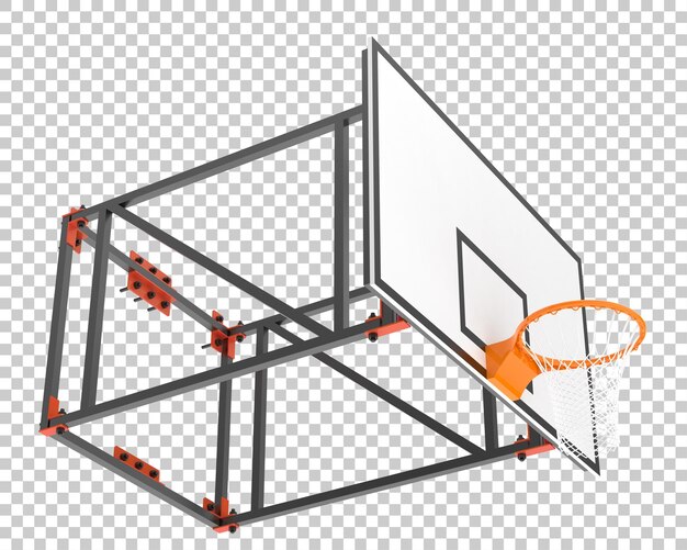 PSD panier de basket isolé sur fond transparent illustration de rendu 3d