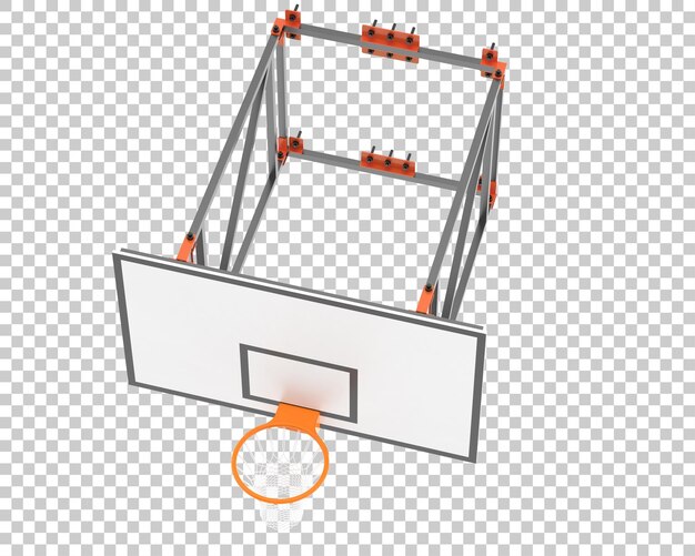 PSD panier de basket isolé sur fond transparent illustration de rendu 3d