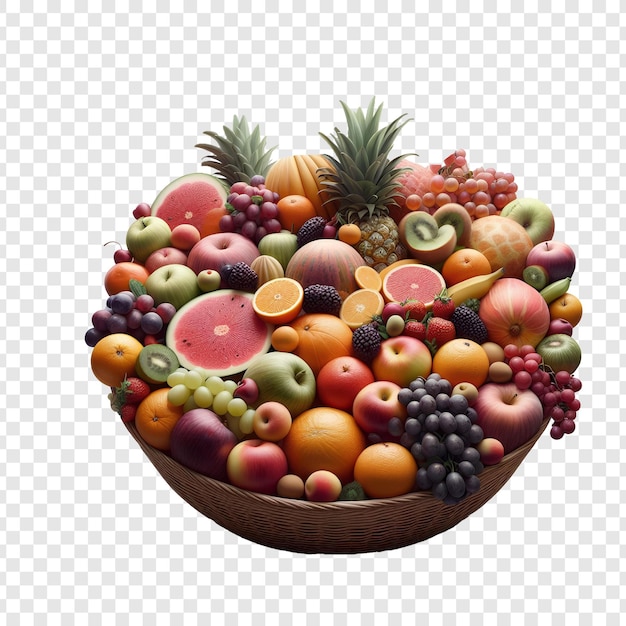 panier de fruits psd