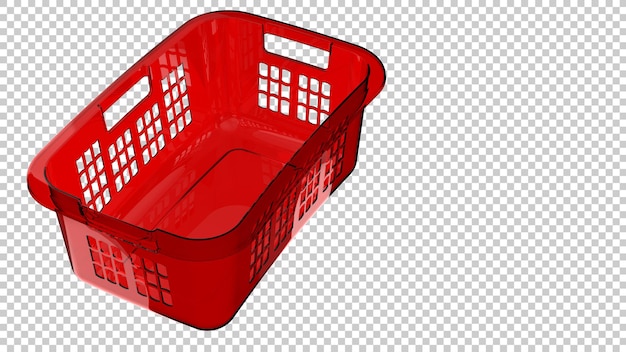 PSD panier à linge isolé sur un fond transparent illustration de rendu 3d