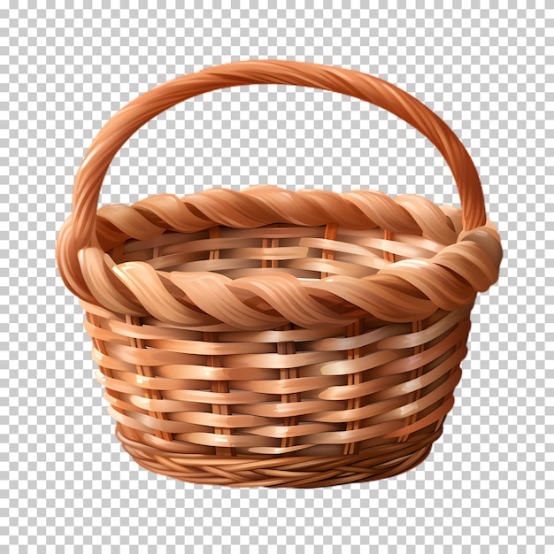 PSD panier png isolé sur fond transparent