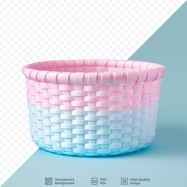 Panier Tissé En Plastique Isolé Blanc