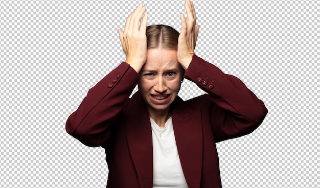 Panik über eine vergessene Frist, Stress, ein Durcheinander oder einen Fehler zu verbergen