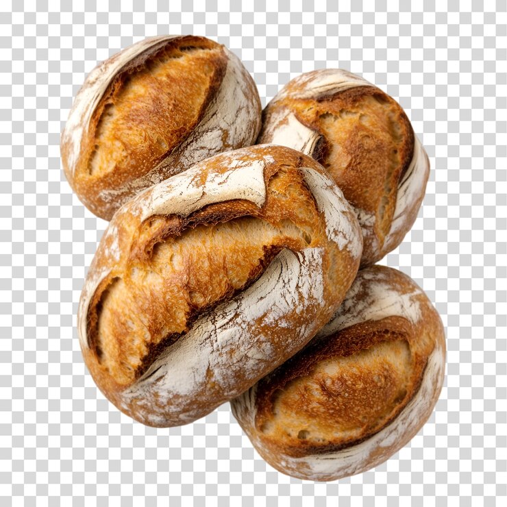 PSD panini di pane png tagliati isolati su sfondo trasparente