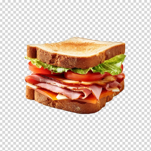 Panino alla griglia e crema di formaggio su sfondo trasparente
