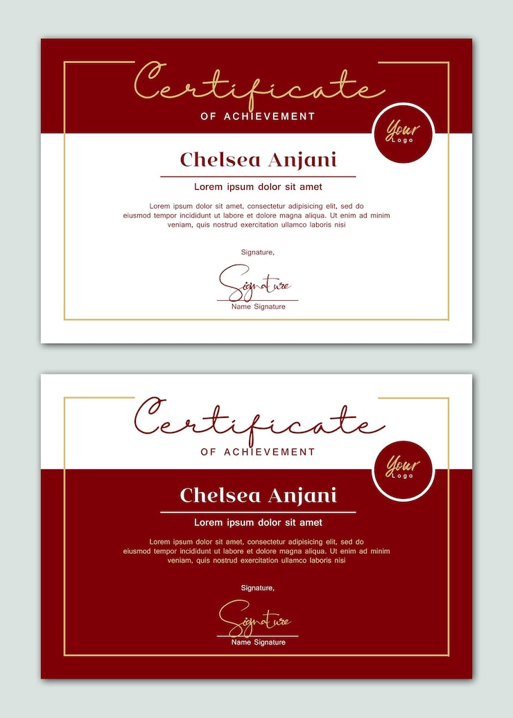 PSD panjat pinang certificate event template set design merah putih
