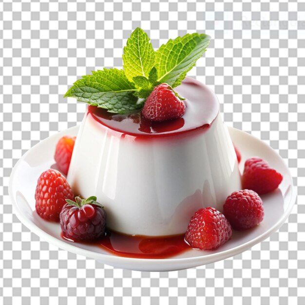 PSD panna cotta en un fondo transparente