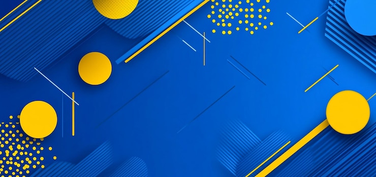 PSD un panneau bleu et jaune qui dit " boules jaunes "
