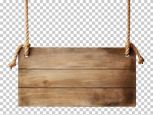 Panneau En Bois Avec Des Cordes Isolé Sur Fond Transparent Png Psd