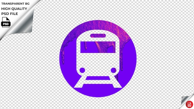 PSD un panneau de bus avec un fond violet et le mot bus dessus