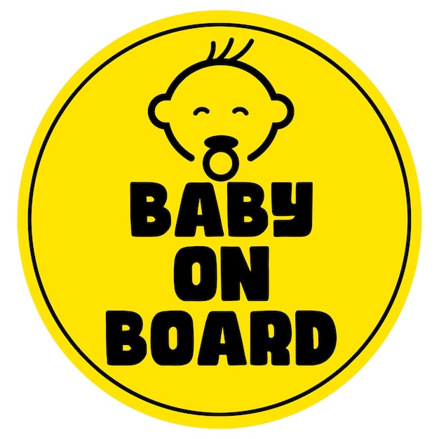 Le panneau du bébé à bord de la voiture