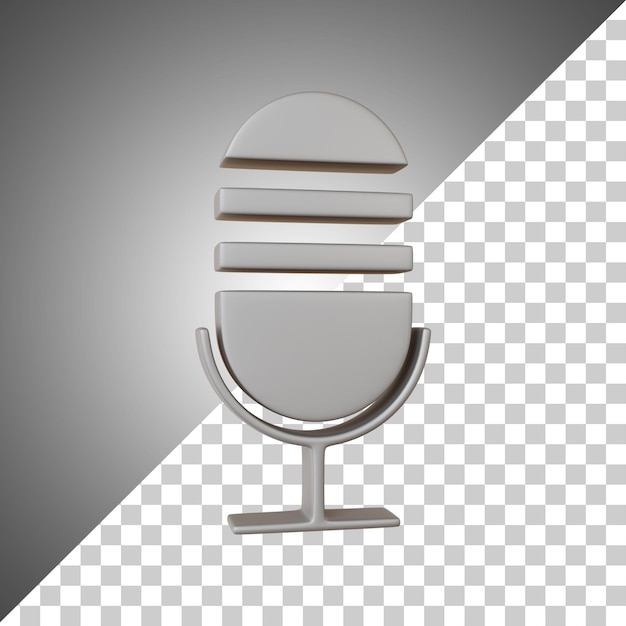 PSD panneau métallique microphone rendu 3d