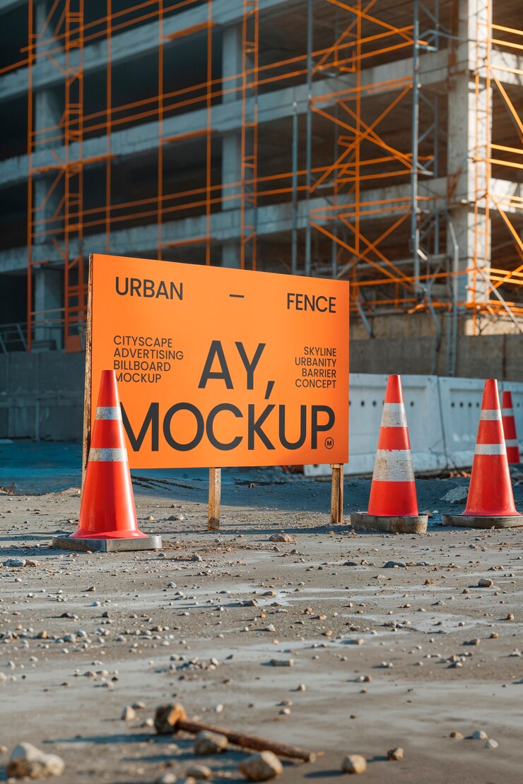 PSD un panneau orange qui dit "mixeur urbain" dessus.