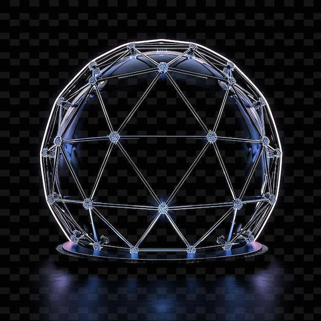 PSD panneau de signalisation en forme de dôme géodésique avec panneau en forme de dome métallique fr y2k shape décor de panneau créatif