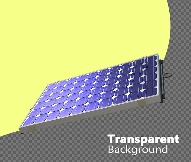 PSD panneau solaire isolé sur un fond transparent