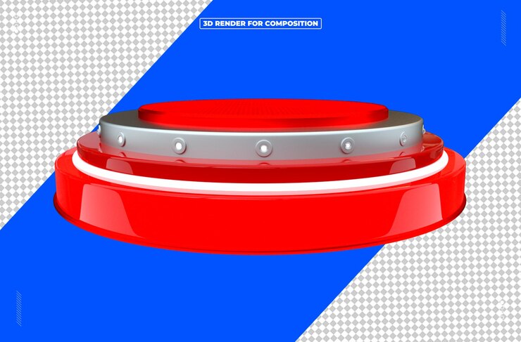 PSD pannello circolare di rendering 3d