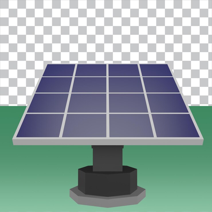 Pannello solare a basso poli di rendering 3D