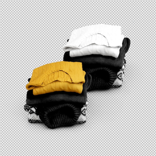 Paño isométrico 3D aislado render