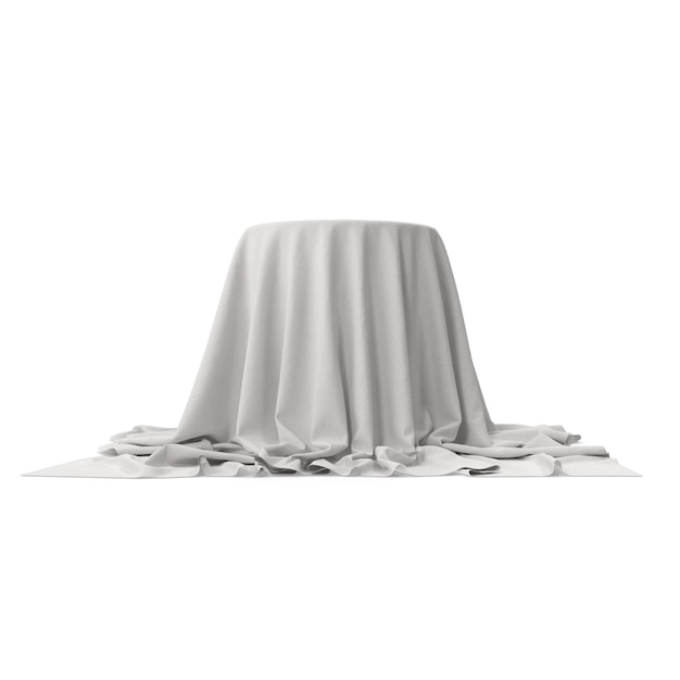 un paño de mesa blanco con un paño blanco en él