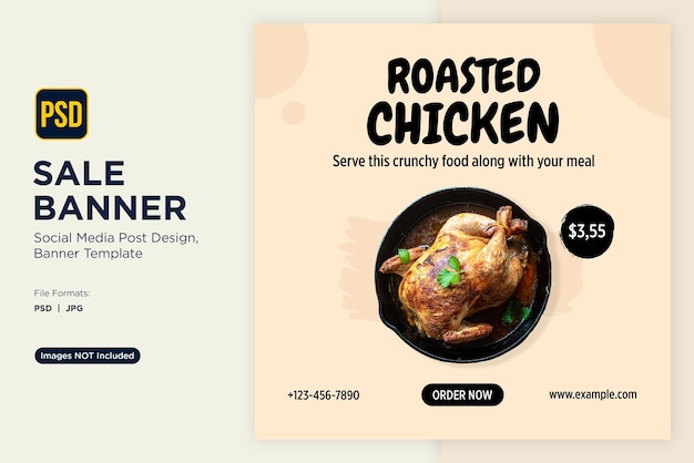 Pansión de venta de pollo asado