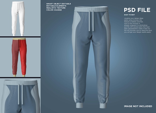 PSD pantalão jogger sport mockup