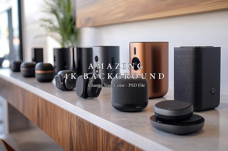 PSD pantalla de altavoces y auriculares inteligentes