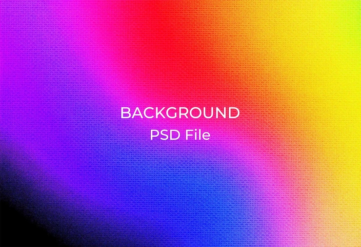 PSD una pantalla colorida con las palabras retroiluminadas en ella