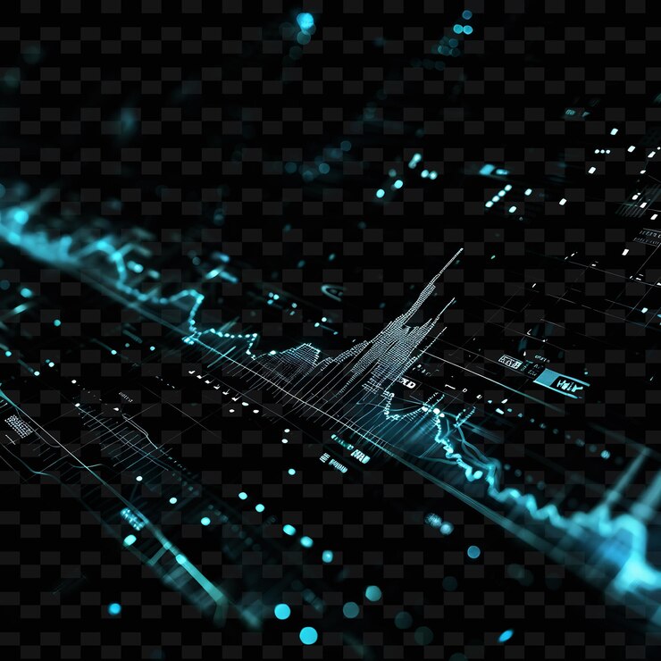 PSD una pantalla de computadora con un efecto de luz azul