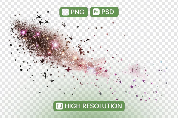 PSD una pantalla de computadora con un fondo de estrellas y un lugar para un texto