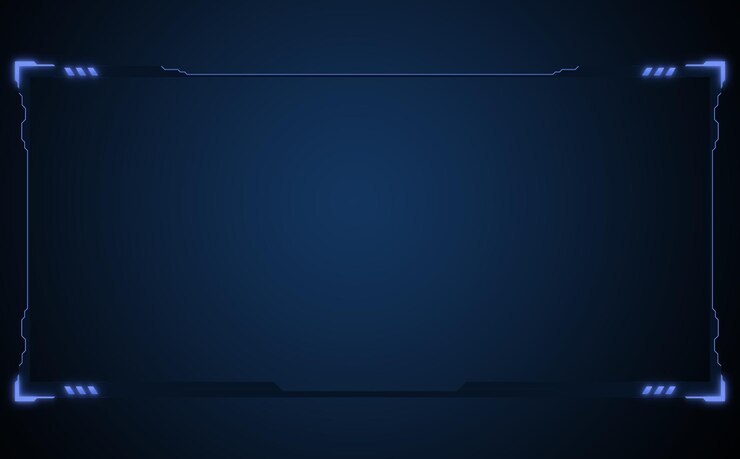 PSD pantalla de interfaz digital futurista con fondo azul