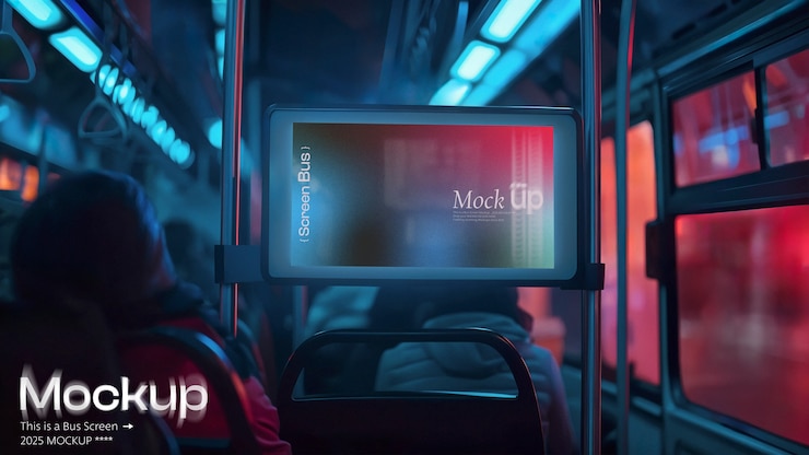 PSD pantalla en el modelo de bus