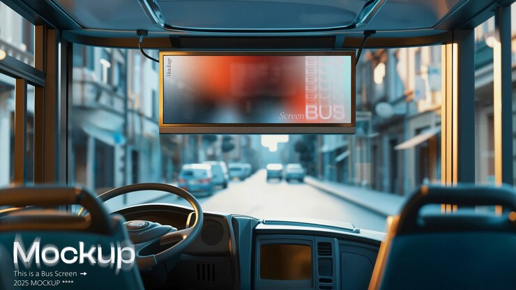 PSD pantalla en el modelo de bus
