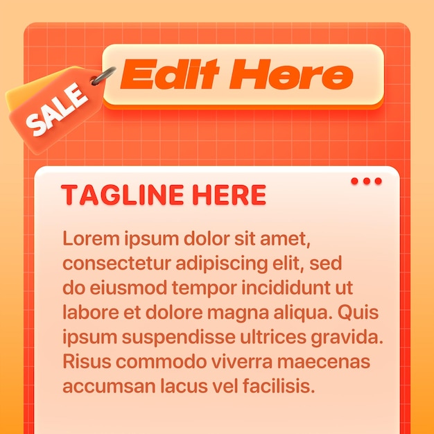 una pantalla naranja y naranja que dice " venta " en ella