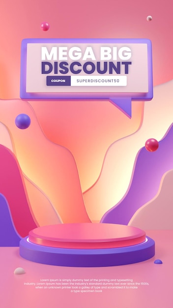 Pantalla de producto de podio de fondo realista 3D