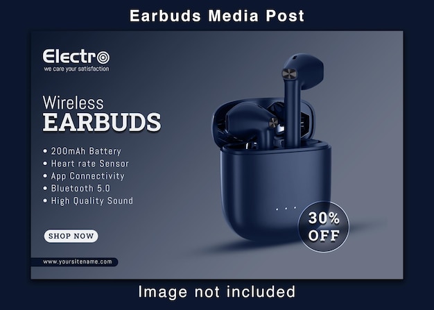 una pantalla que muestra una foto de un producto llamado auriculares