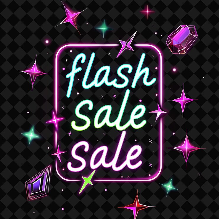 PSD una pantalla rosada que dice venta flash