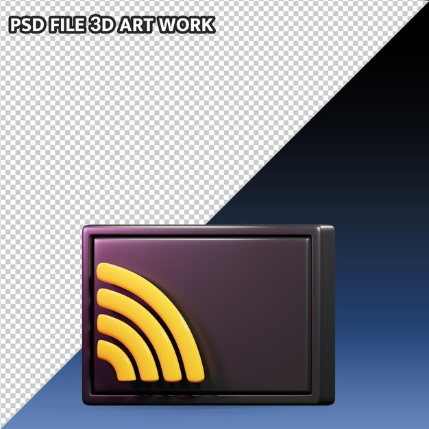 PSD pantalla shere icono 3d