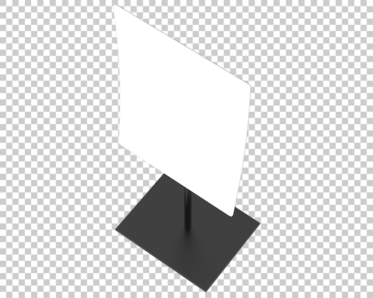 PSD pantalla de sobremesa curvada sobre fondo transparente ilustración de renderizado 3d