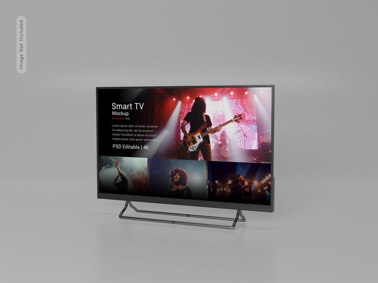 Pantalla de televisión realista. Panel LED de televisión moderna